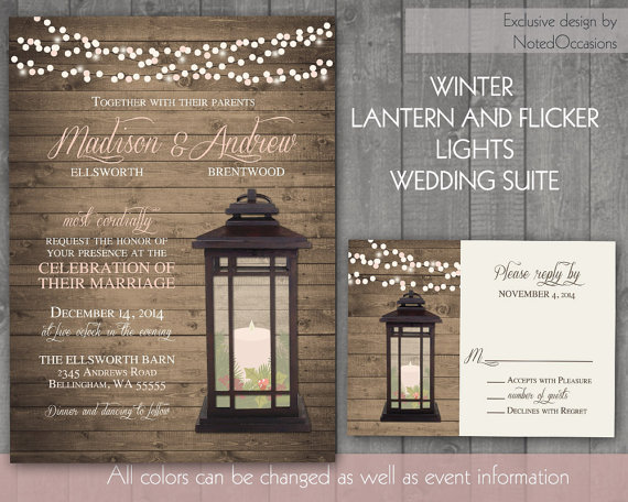 Wedding - Lantern Wedding Invitations 