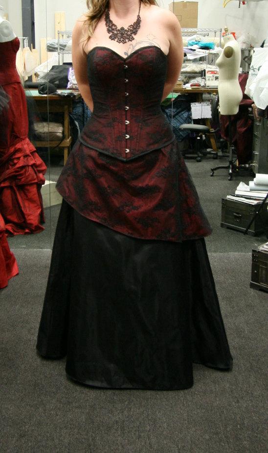 Wedding - Gothic wedding gown-custom made corset gown-Halloween wedding-denver corset maker-denver custom made wedding gown-alternative wedding dress