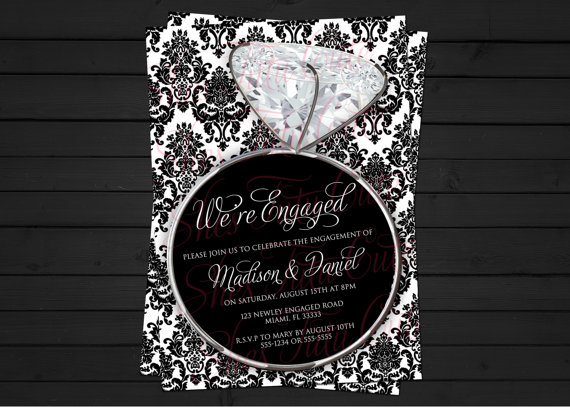 Mariage - Engagement Party Invitation Digital File YOU-PRINT