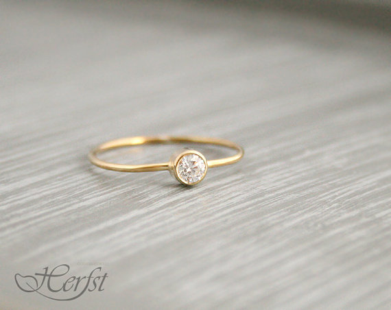 Wedding - 14k Diamond solid gold ring, engagement ring, wedding ring, diamond ring, Handmade