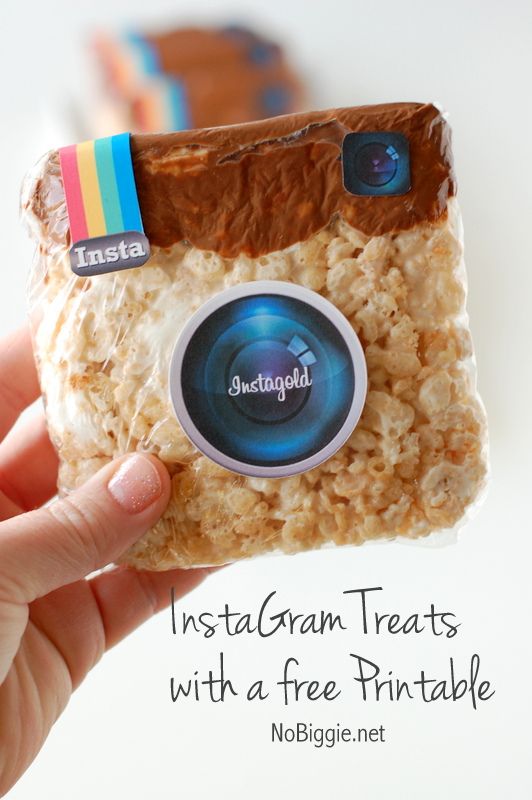 Hochzeit - Instagram Treats With Free Printable