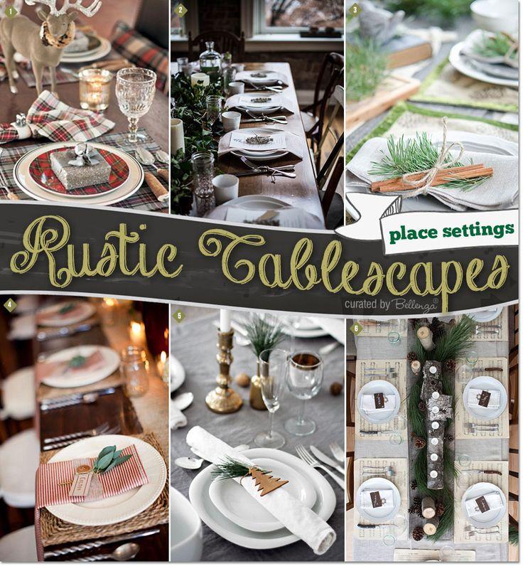 Mariage - Rustic-style Christmas Tablescapes: Inspiration For Holiday Entertaining!