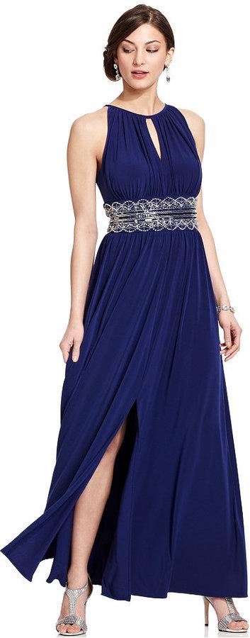 Mariage - R&M Richards Sleeveless Beaded Evening Gown