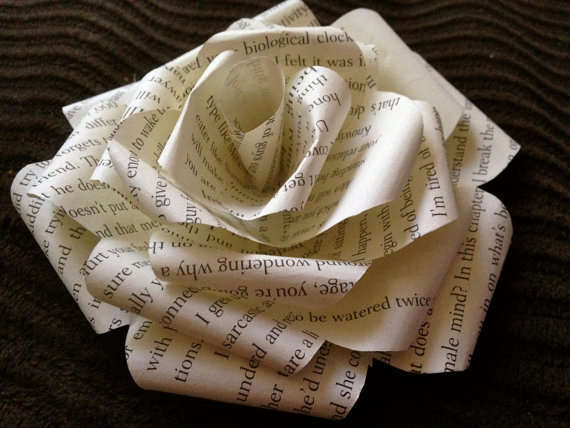 Hochzeit - Book Paper Rose