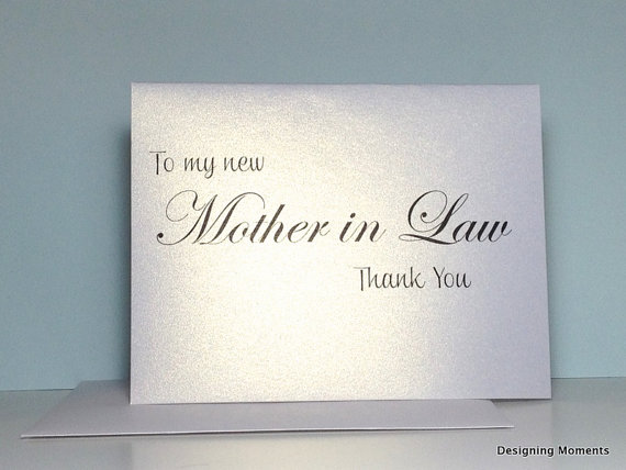 زفاف - Mother in Law Thank You Card, Wedding Mother in Law Thank You, Wedding Card, Mother Thank You Card, New Mother in Law