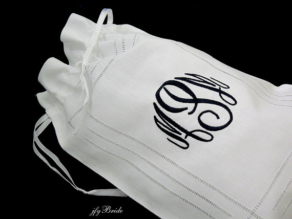 Hochzeit - Irish Linen Lingerie Bag, Style 9843