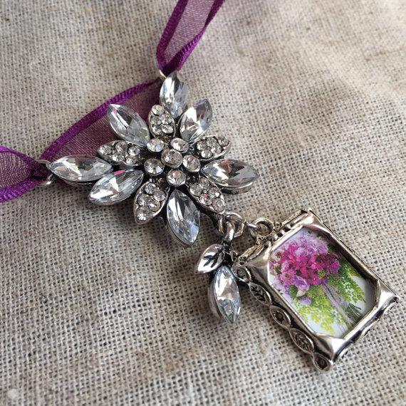 Wedding Bouquet Photo Charm Jewel Encrusted Flower 2345836 Weddbook