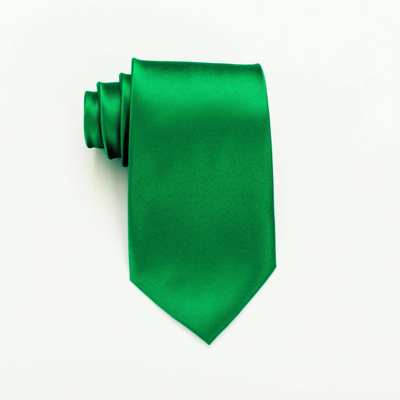 Wedding - Emerald Silk Necktie. Solid Wedding Necktie. Solid Tie. Emerald Solid Tie. Emerald Skinny Tie. Skinny Wedding Tie. Groomsmen Ties. Tie.