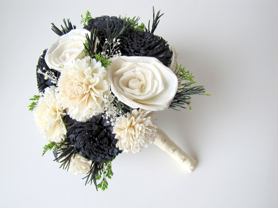 Mariage - Small Bridal Bouquet - Keepsake Small Bridal Bouquet - Keepsake Bridesmaid Bouquet - Keepsake Bridal Bouquet - Navy blue and white wedding