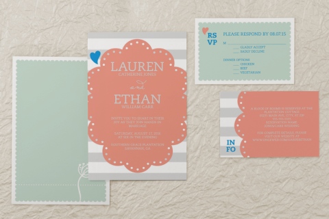 Hochzeit - One Sweet Day Rectangle Invitations