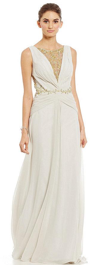 Wedding - VM by Mori Lee Metallic Embroidered Grecian Gown