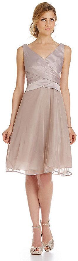 زفاف - S.L. Fashions Ruched Cross-Bodice A-Line Dress