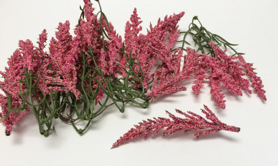 Wedding - One Lot Pink HEATHER Stems - Foam Berry Stems - As IS - NO Returns
