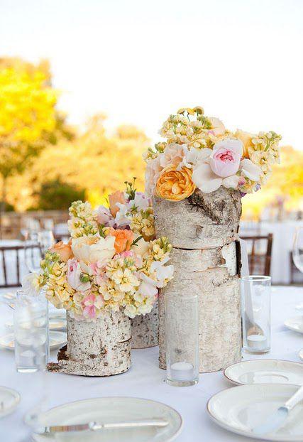 Hochzeit - Birch Bark Crafts And Decorating Ideas With Rustic Flair