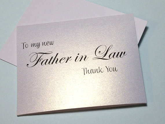 زفاف - Father in Law Thank You Card, Wedding Father in Law Thank You, Wedding Card, Father Thank You Card, New Father in Law