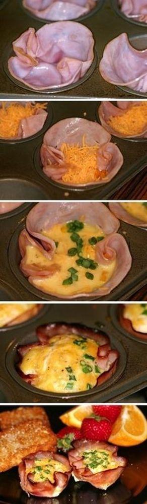Свадьба - Ham And Egg Breakfast Cups With Hash Browns