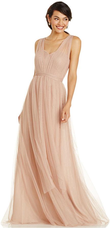 Свадьба - Adrianna Papell Pleated Strapless Tulle Gown