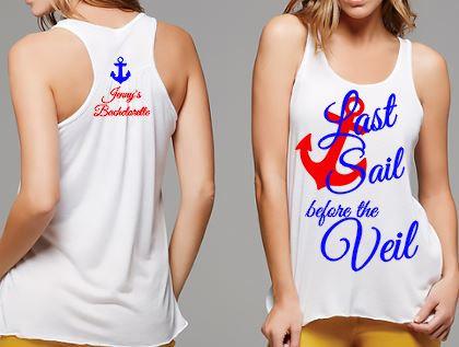 Wedding - Personalized Anchor Last Sail Before the Veil Tank