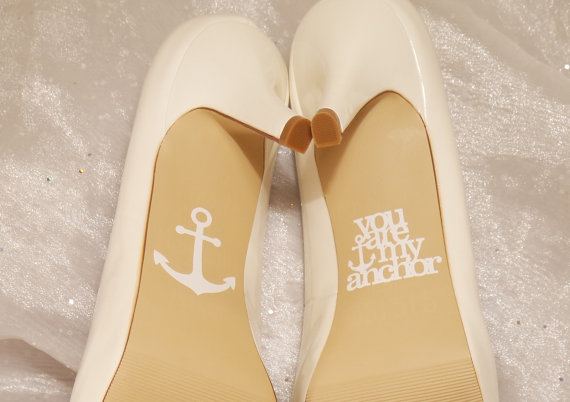 زفاف - You Are My Anchor Wedding Shoe Decals, High Heel Decals, Shoe Decals for Wedding, Wedding Shoe Decals, Anchor Shoe Decals, Vinyl Shoe Decal