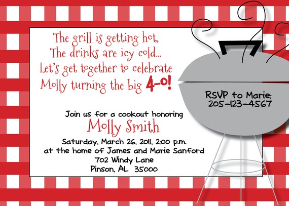 Mariage - Cookout Invitation
