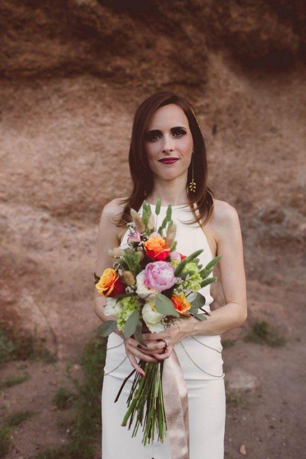 Wedding - Gold Accented Wedding In Tonto National Forest 