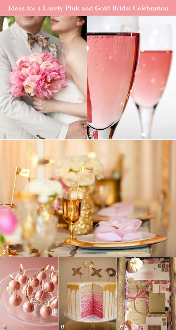 Свадьба - Pink And Gold Ideas For A Glamorous Wedding Shower