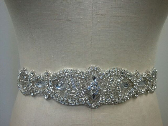 زفاف - SALE - Wedding Belt, Bridal Belt, Sash Belt, Crystal Rhinestone - Style B199
