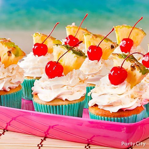 زفاف - Pina Colada Cupcakes