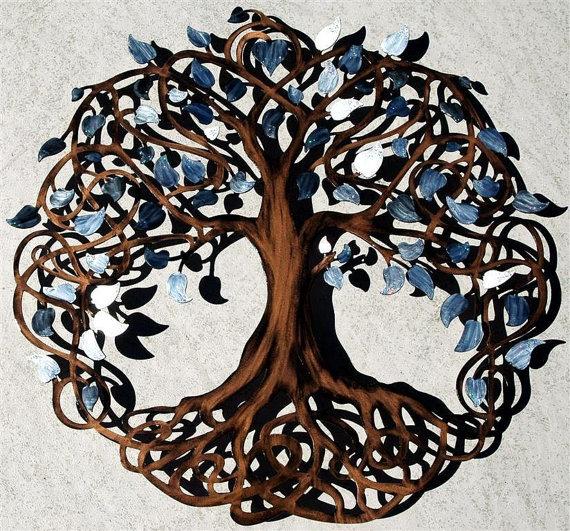 Wedding - White Pearl with Sparkle Tips Tree of Life Infinity Tree Wall Decor  Wall Art