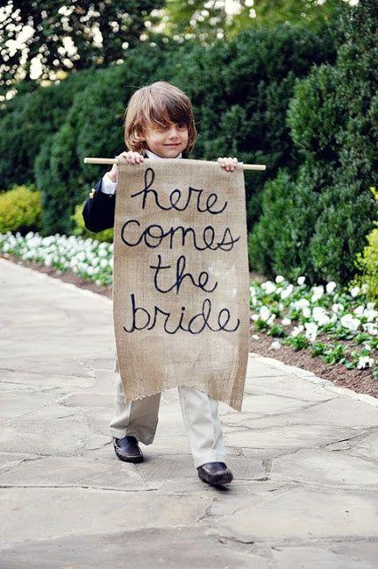 Wedding - “Here Comes The Bride” Signboard Ideas