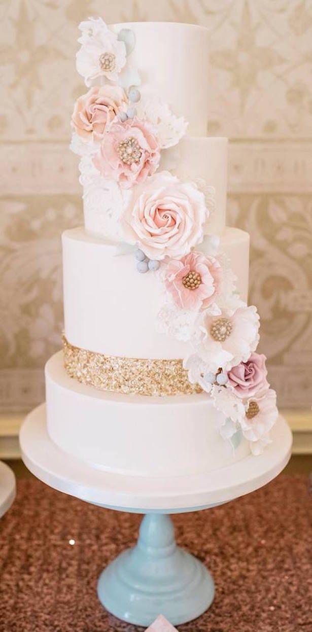 Wedding - 15 Stunning Metallic Wedding Cakes