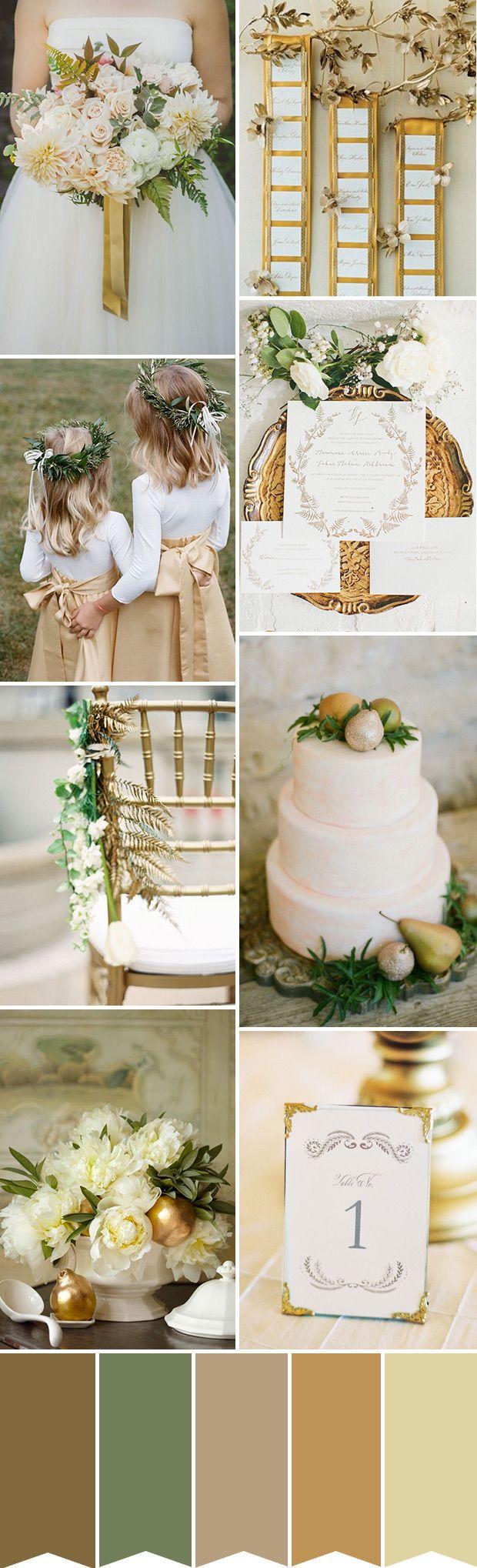 زفاف - Dutch Masters’ Style: Glamorous Gold Wedding Colour Palette