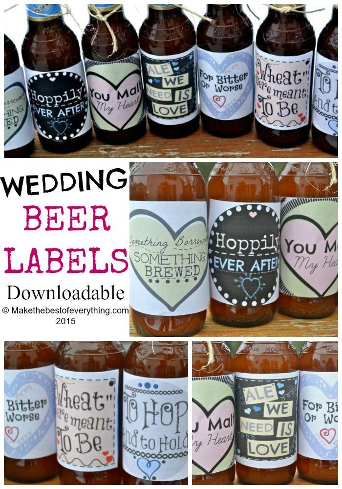 Hochzeit - Wedding Beer Labels