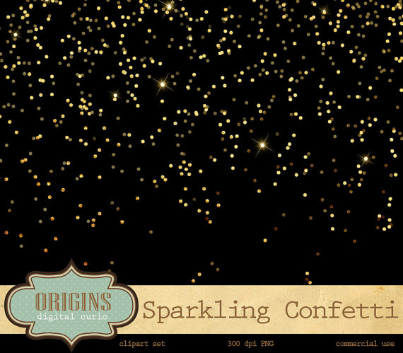 Свадьба - Sparkling Confetti Overlay PNG Clipart  for Party, Wedding, Graduation Invitations