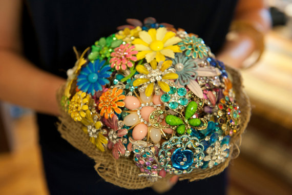 Mariage - Brooch Bridal Bouquets Made to order