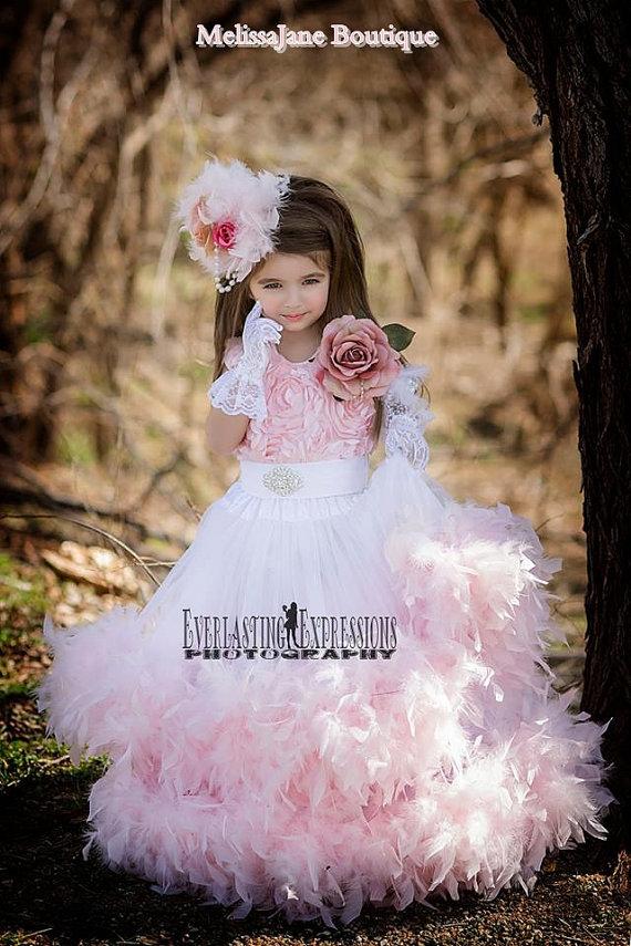 زفاف - Exquisite Petal Flower Girl Dress