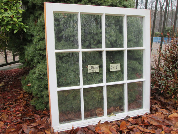 Mariage - 30x31 Vintage Window sash 12 panes  from 1970s