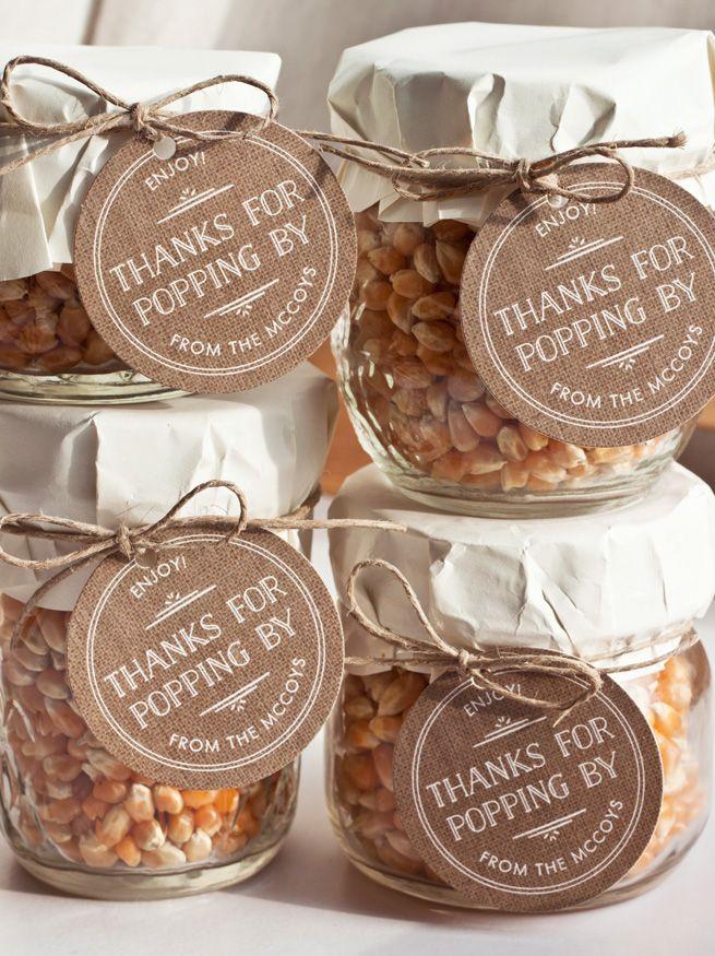 Wedding - Simple Gift: Popcorn In A Jar - Evermine Blog