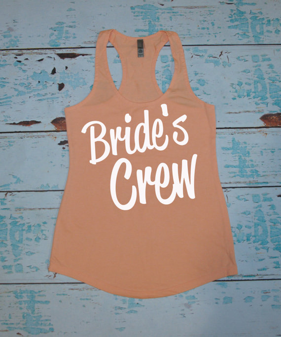 Wedding - Bride's Crew Shirt. Bride Tank Top. Bachelorette Shirt. Bridesmaids tanks. Bridesmaids shirts. bridal shirt. party tanks. party shirts