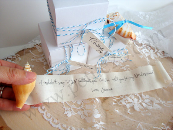 زفاف - Seashell Secret Message - Will you be my bridesmaid, bridesmaid invitation, maid of honor beach destination wedding