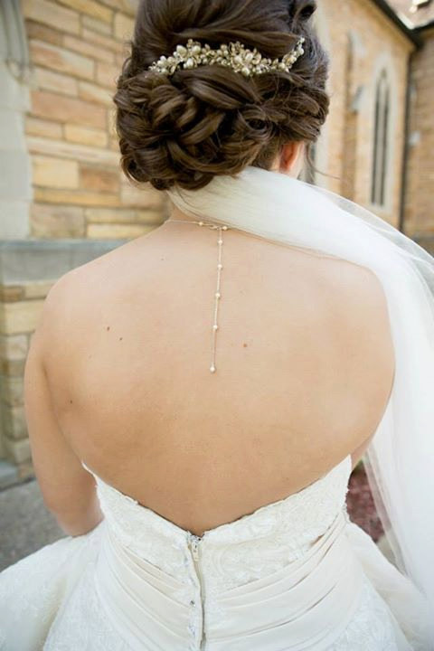 Wedding - Pearl Back Drop Necklace, Sterling Silver, Long Backdrop, Pearl Necklace, Single Strand Tiny Pearls, White Ivory Cream, Bridal Jewelry, Gold