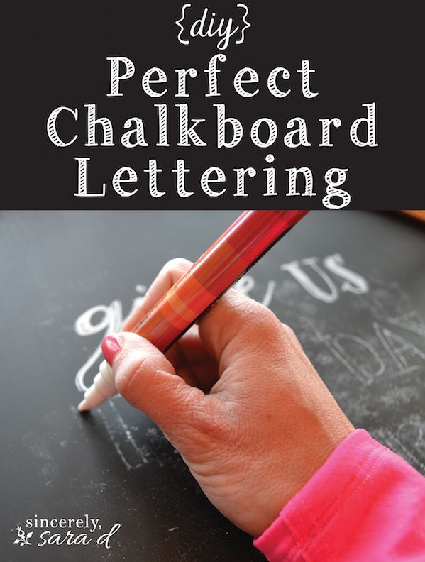 Свадьба - DIY Perfect Chalkboard Lettering -