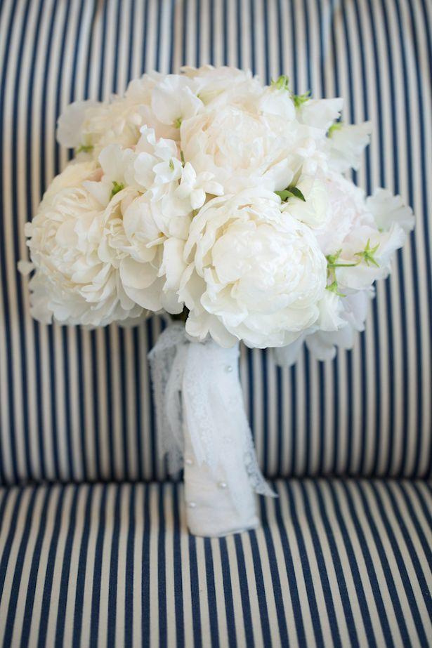 Wedding - White Peony Bouquet - Nicole Lopez Photography