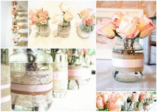 زفاف - Make Vases And Votive Candles From Recycled Jars