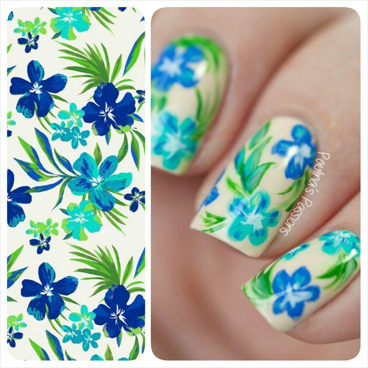 Hochzeit - Tropical Pattern Nails - Paulina's Passions