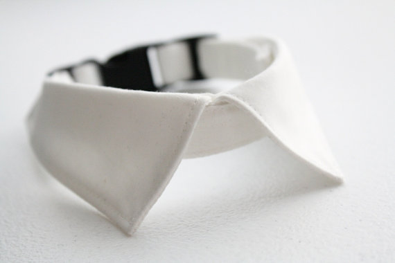 Свадьба - Dog Wedding Collar Cat Shirt Collar Formal Adjustable Mini Small Medium Large