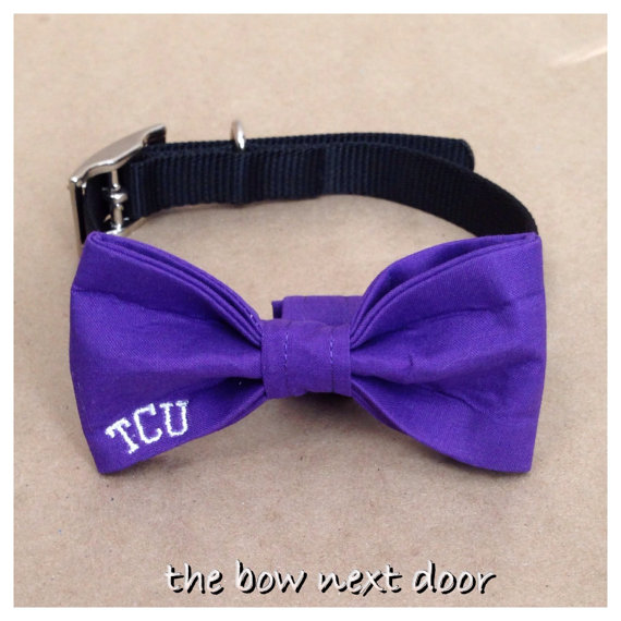 Hochzeit - TCU Dog bow for collar