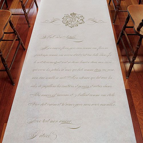 Mariage - Parisian Love Letter Personalized Aisle Runner