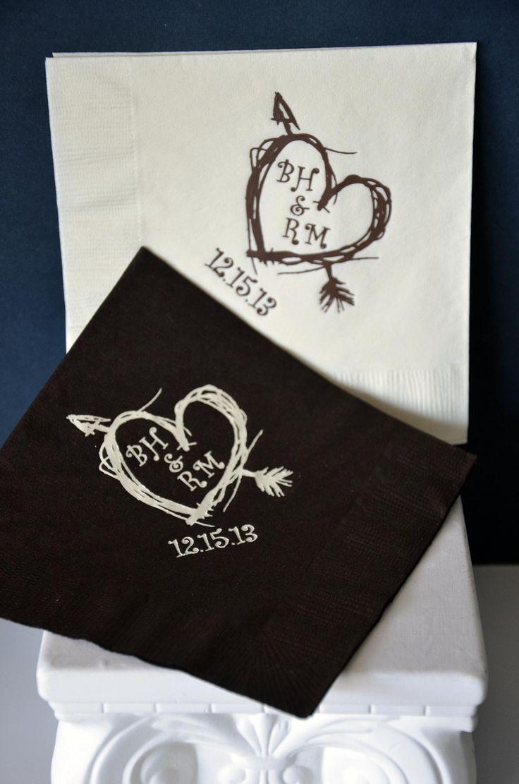 Hochzeit - Personalized Wedding Napkins - Favors You Keep - Classic Collection