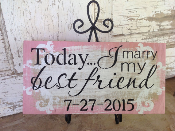 Hochzeit - Today I marry my best friend, custom date